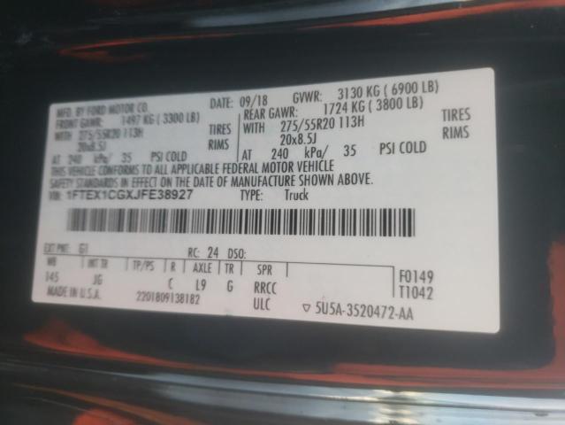 Photo 10 from auction – 2018 FORD F150 SUPER with VIN 1FTEX1CGXJFE38927
