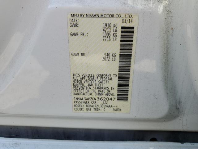 Photo 10 from auction – 2014 NISSAN ALTIMA 2.5 with VIN 1N4AL3AP2EN362047