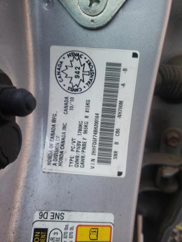 Photo 10 from auction – 2011 ACURA CSX TECHNO with VIN 2HHFD5F74BH200164