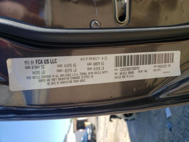 Photo 10 from auction – 2015 DODGE DART SXT with VIN 1C3CDFBB2FD369791