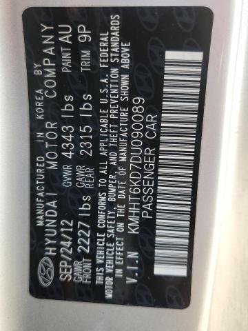 Photo 10 from auction – 2013 HYUNDAI GENESIS CO with VIN KMHHT6KD7DU090089