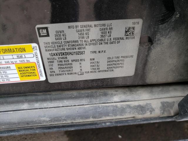 Photo 10 from auction – 2017 GMC ACADIA LIM with VIN 1GKKVSKD6HJ192587