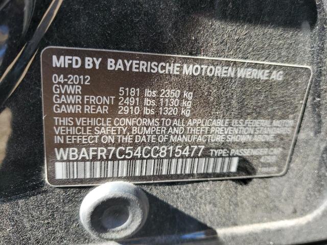Photo 10 from auction – 2012 BMW 535 I with VIN WBAFR7C54CC815477