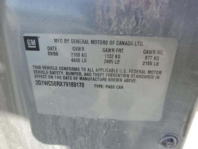 Photo 10 from auction – 2007 CHEVROLET IMPALA LT with VIN 2G1WC58RX79189170