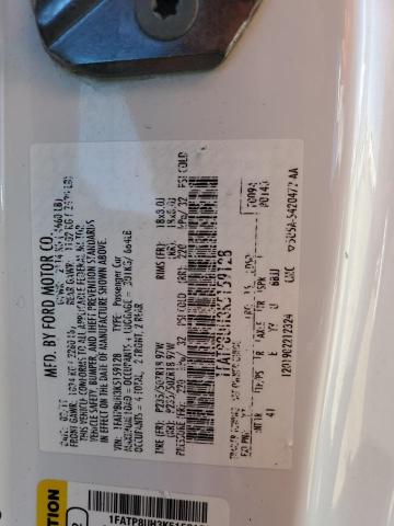 Photo 10 from auction – 2019 FORD MUSTANG with VIN 1FATP8UH3K5159128