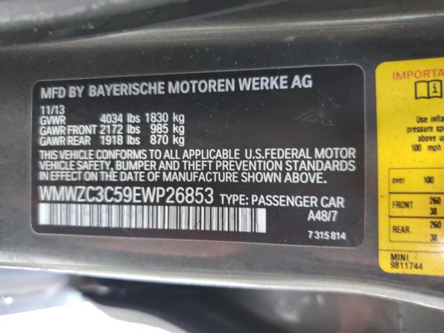 Photo 10 from auction – 2014 MINI COOPER S C with VIN WMWZC3C59EWP26853