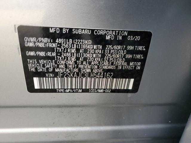 Photo 10 from auction – 2020 SUBARU FORESTER P with VIN JF2SKAJC3LH544162