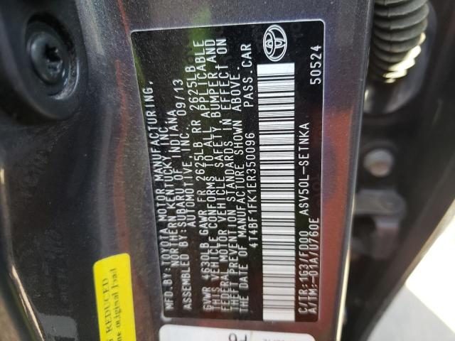 Photo 10 from auction – 2014 TOYOTA CAMRY L with VIN 4T4BF1FK1ER350096
