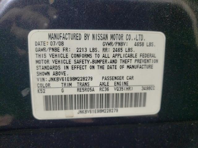Photo 10 from auction – 2008 INFINITI G35 with VIN JNKBV61E98M228279