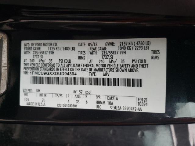 Photo 10 from auction – 2013 FORD ESCAPE SE with VIN 1FMCU9GXXDUD94304