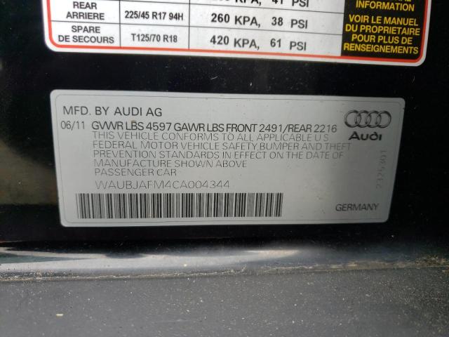 Photo 10 from auction – 2012 AUDI A3 PREMIUM with VIN WAUBJAFM4CA004344