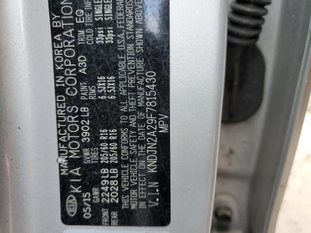 Photo 10 from auction – 2015 KIA SOUL with VIN KNDJN2A29F7815430