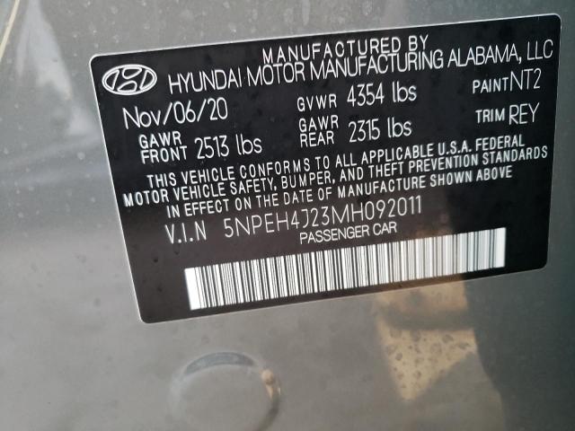 Photo 10 from auction – 2021 HYUNDAI SONATA LIM with VIN 5NPEH4J23MH092011