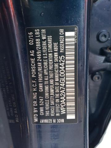 Photo 10 from auction – 2016 PORSCHE PANAMERA 2 with VIN WP0AA2A74GL004425