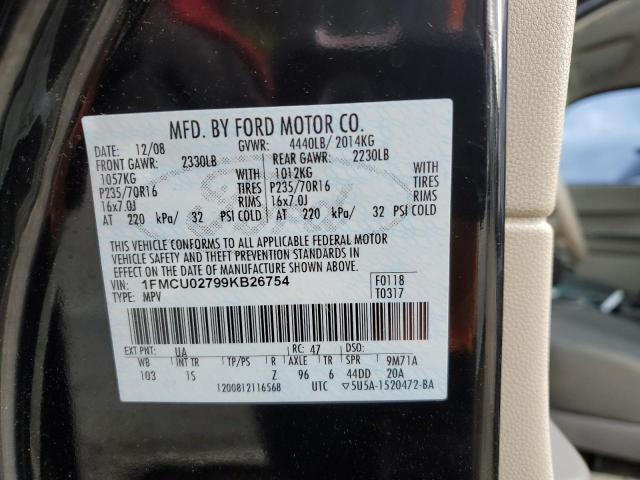Photo 10 from auction – 2009 FORD ESCAPE XLS with VIN 1FMCU02799KB26754