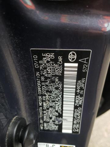 Photo 10 from auction – 2010 TOYOTA PRIUS with VIN JTDKN3DU5A0216467