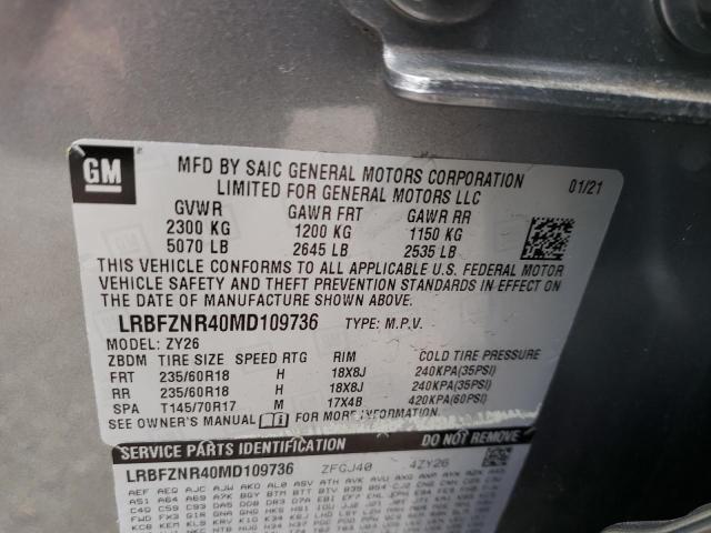 Photo 10 from auction – 2021 BUICK ENVISION E with VIN LRBFZNR40MD109736