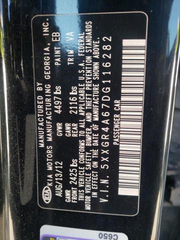 Photo 10 from auction – 2013 KIA OPTIMA SX with VIN 5XXGR4A67DG116282