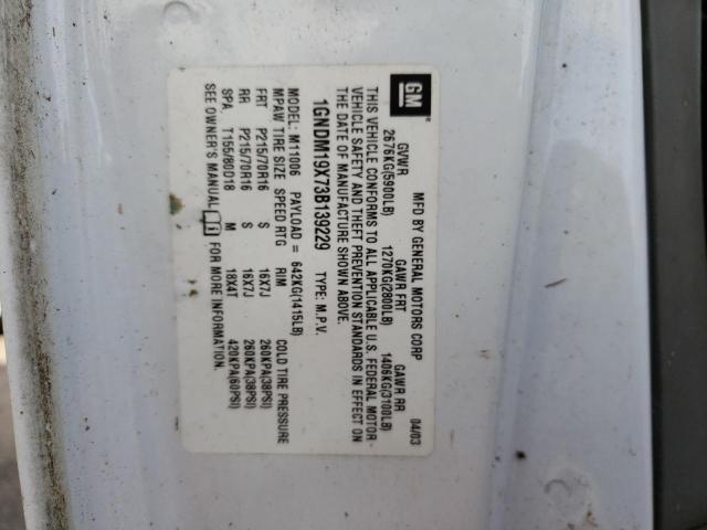 Photo 10 from auction – 2003 CHEVROLET ASTRO with VIN 1GNDM19X73B139229