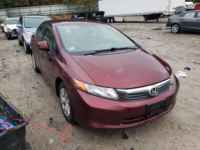 HONDA CIVIC LX 2012 with VIN 2HGFB2F57CH555421 - Photo from auction