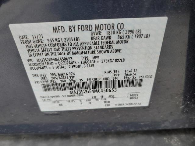 Photo 10 from auction – 2021 FORD ECOSPORT S with VIN MAJ3S2GE4MC450653