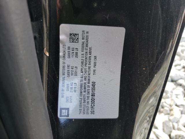 Photo 10 from auction – 2011 CHEVROLET CAMARO LT with VIN 2G1FC3DD1B9155450