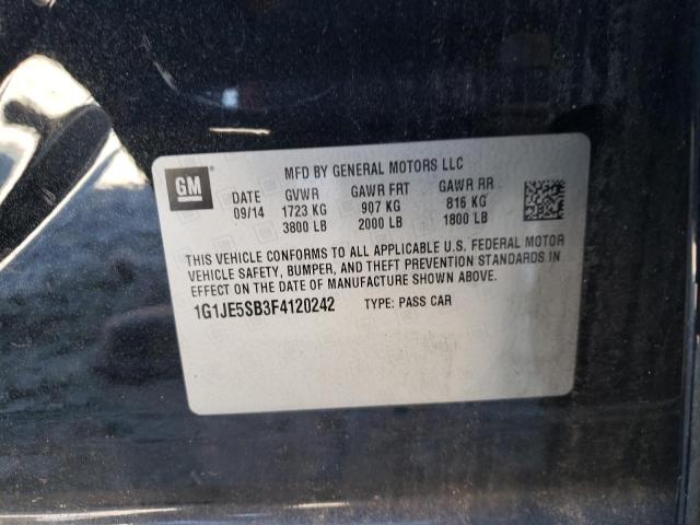 Photo 10 from auction – 2015 CHEVROLET SONIC LTZ with VIN 1G1JE5SB3F4120242