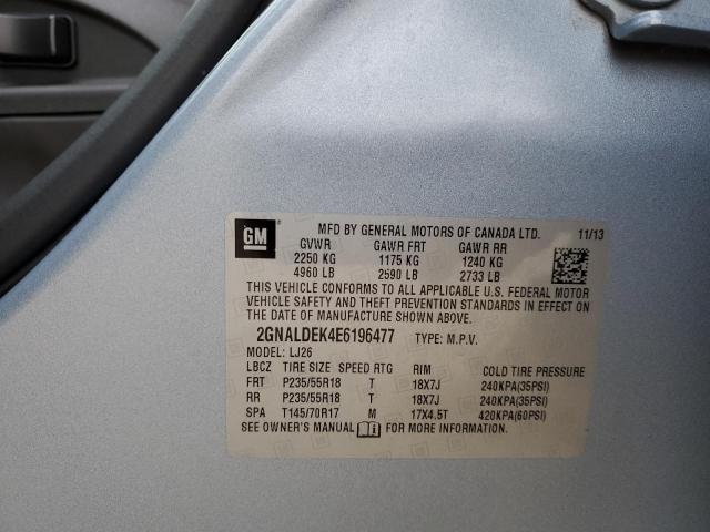 Photo 10 from auction – 2014 CHEVROLET EQUINOX LT with VIN 2GNALDEK4E6196477