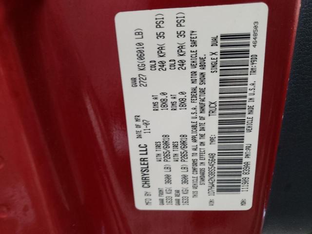 Photo 10 from auction – 2008 DODGE DAKOTA SLT with VIN 1D7HW42N38S545648