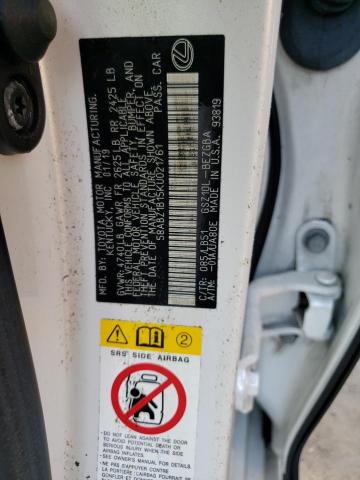 Photo 10 from auction – 2019 LEXUS ES 350 with VIN 58ABZ1B15KU021761