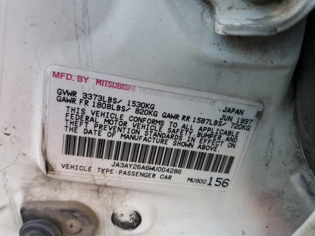 Photo 10 from auction – 1998 MITSUBISHI MIRAGE DE with VIN JA3AY26A6WU004286