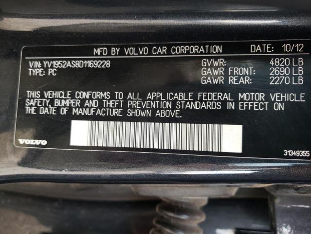 Photo 10 from auction – 2013 VOLVO S80 3.2 with VIN YV1952AS8D1169228
