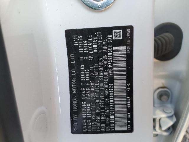 Photo 10 from auction – 2022 HONDA CIVIC EX with VIN JHMFE1F75NX004726