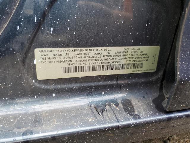 Photo 10 from auction – 2008 VOLKSWAGEN JETTA with VIN 3VWRZ71K88M183305