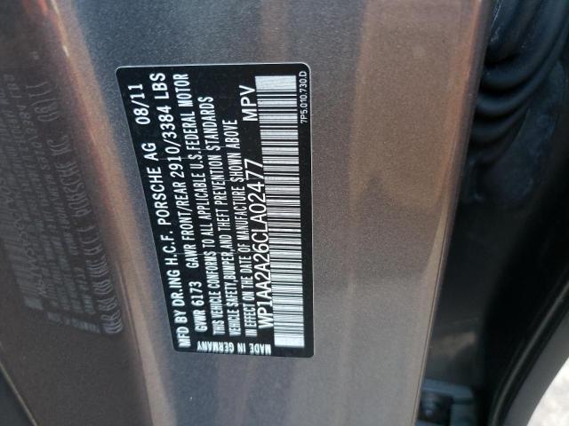 Photo 10 from auction – 2012 PORSCHE CAYENNE with VIN WP1AA2A26CLA02477