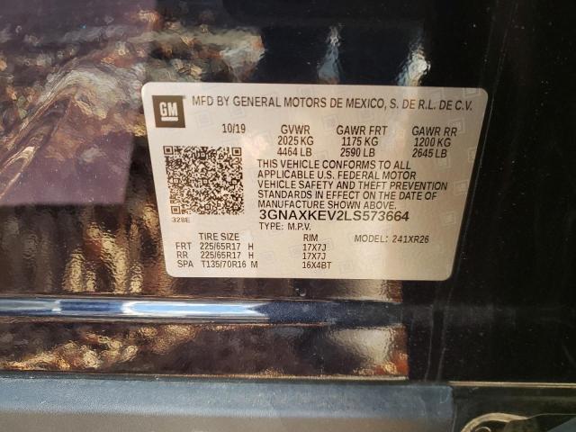 Photo 10 from auction – 2020 CHEVROLET EQUINOX LT with VIN 3GNAXKEV2LS573664
