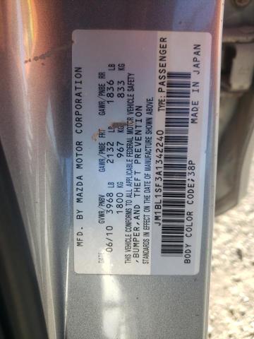 Photo 10 from auction – 2010 MAZDA 3 I with VIN JM1BL1SF3A1342240
