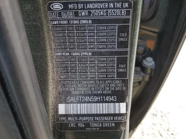 Photo 10 from auction – 2009 LAND ROVER LR2 with VIN SALFT24N59H114943