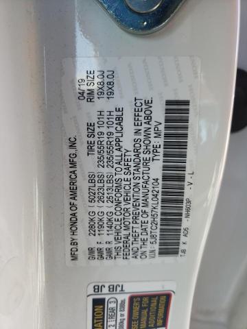 Photo 10 from auction – 2019 ACURA RDX TECHNO with VIN 5J8TC2H57KL042104
