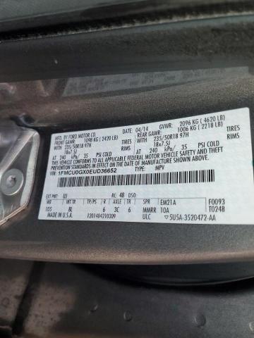 Photo 10 from auction – 2014 FORD ESCAPE SE with VIN 1FMCU0GX0EUD36652