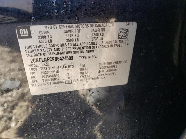 Photo 10 from auction – 2011 CHEVROLET EQUINOX LT with VIN 2CNFLNEC9B6424509