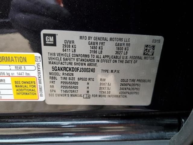 Photo 10 from auction – 2015 BUICK ENCLAVE with VIN 5GAKRCKD0FJ300240
