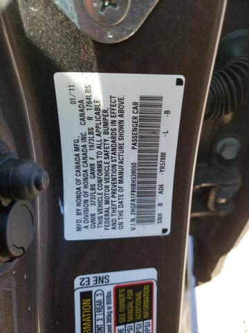 Photo 10 from auction – 2011 HONDA CIVIC EX with VIN 2HGFA1F89BH539050