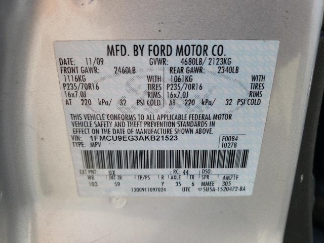 Photo 10 from auction – 2010 FORD ESCAPE LIM with VIN 1FMCU9EG3AKB21523