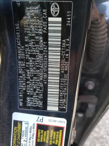 Photo 10 from auction – 2014 TOYOTA CAMRY L with VIN 4T1BF1FK5EU472471