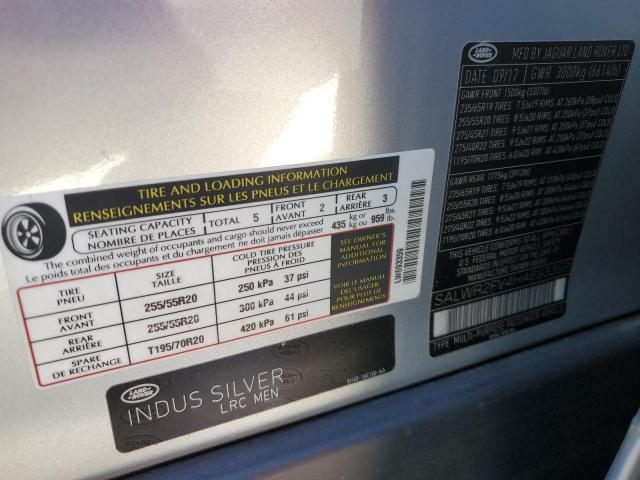 Photo 10 from auction – 2017 LAND ROVER RANGE ROVE with VIN SALWR2FV4HA693359