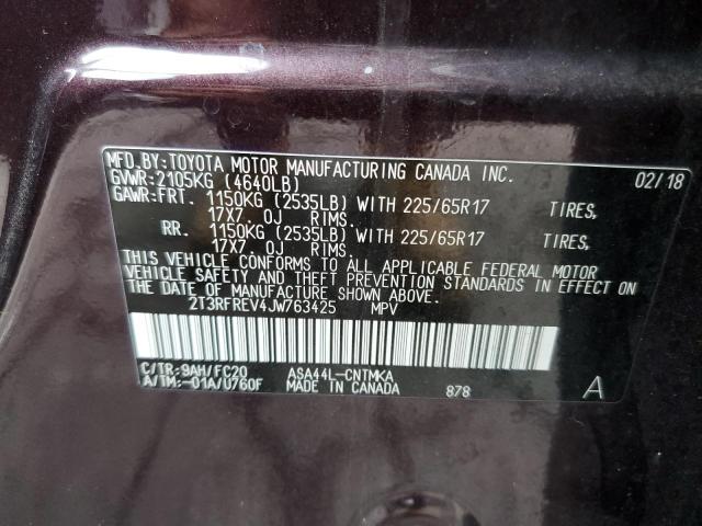 Photo 10 from auction – 2018 TOYOTA RAV4 ADVEN with VIN 2T3RFREV4JW763425