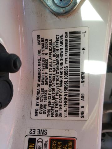 Photo 10 from auction – 2006 HONDA CIVIC EX with VIN 1HGFA16896L108586