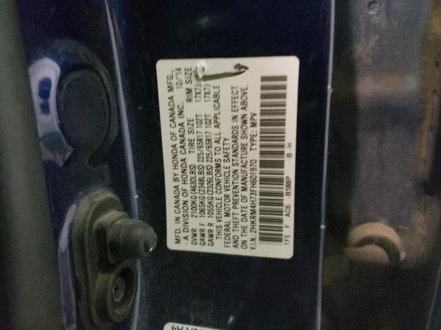 Photo 10 from auction – 2015 HONDA CR-V EXL with VIN 2HKRM4H73FH601970