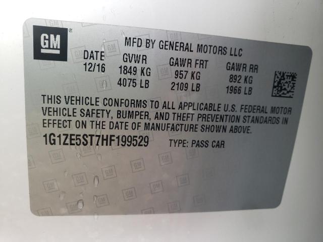 Photo 10 from auction – 2017 CHEVROLET MALIBU LT with VIN 1G1ZE5ST7HF199529
